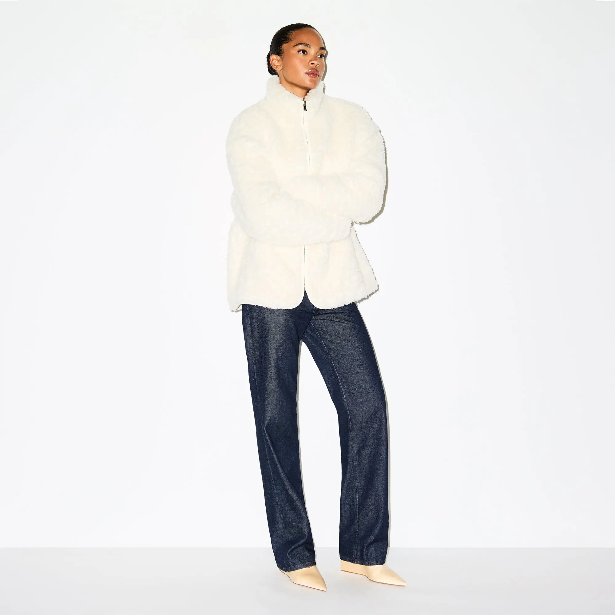 Oversized Mock Neck Jacket