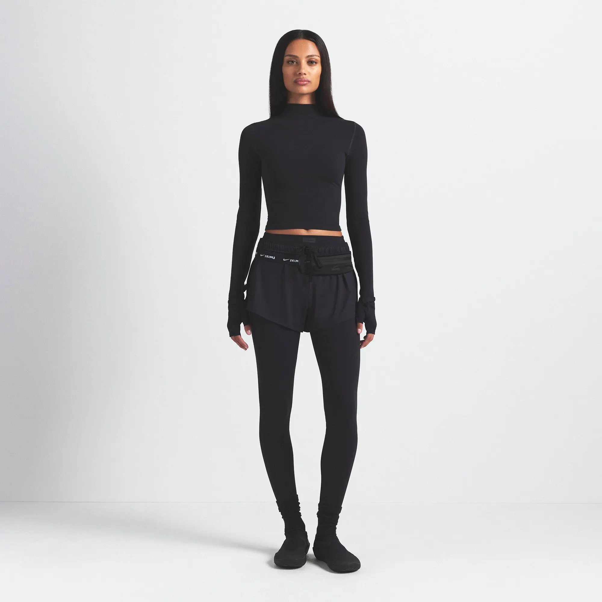 Mock Neck Crop Top