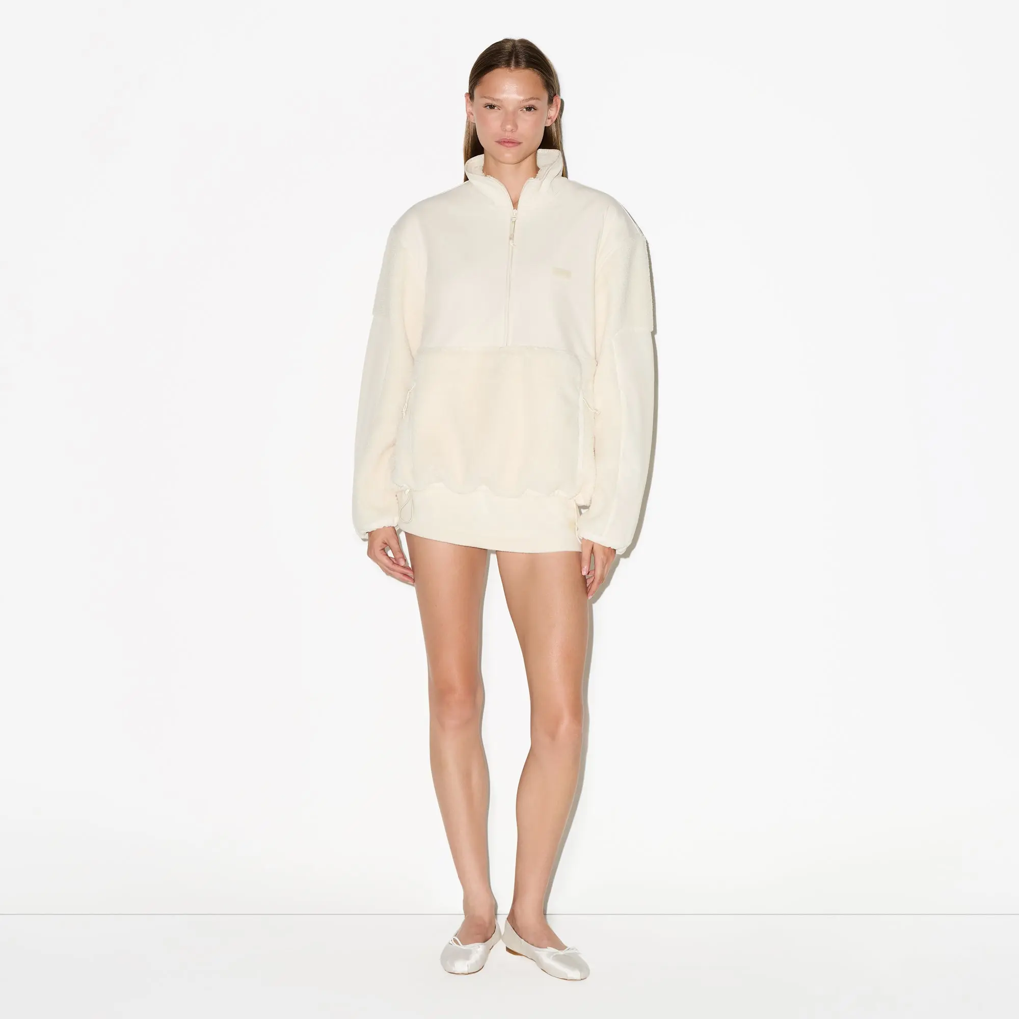 Oversized Half Zip Up Pullover - Image 5