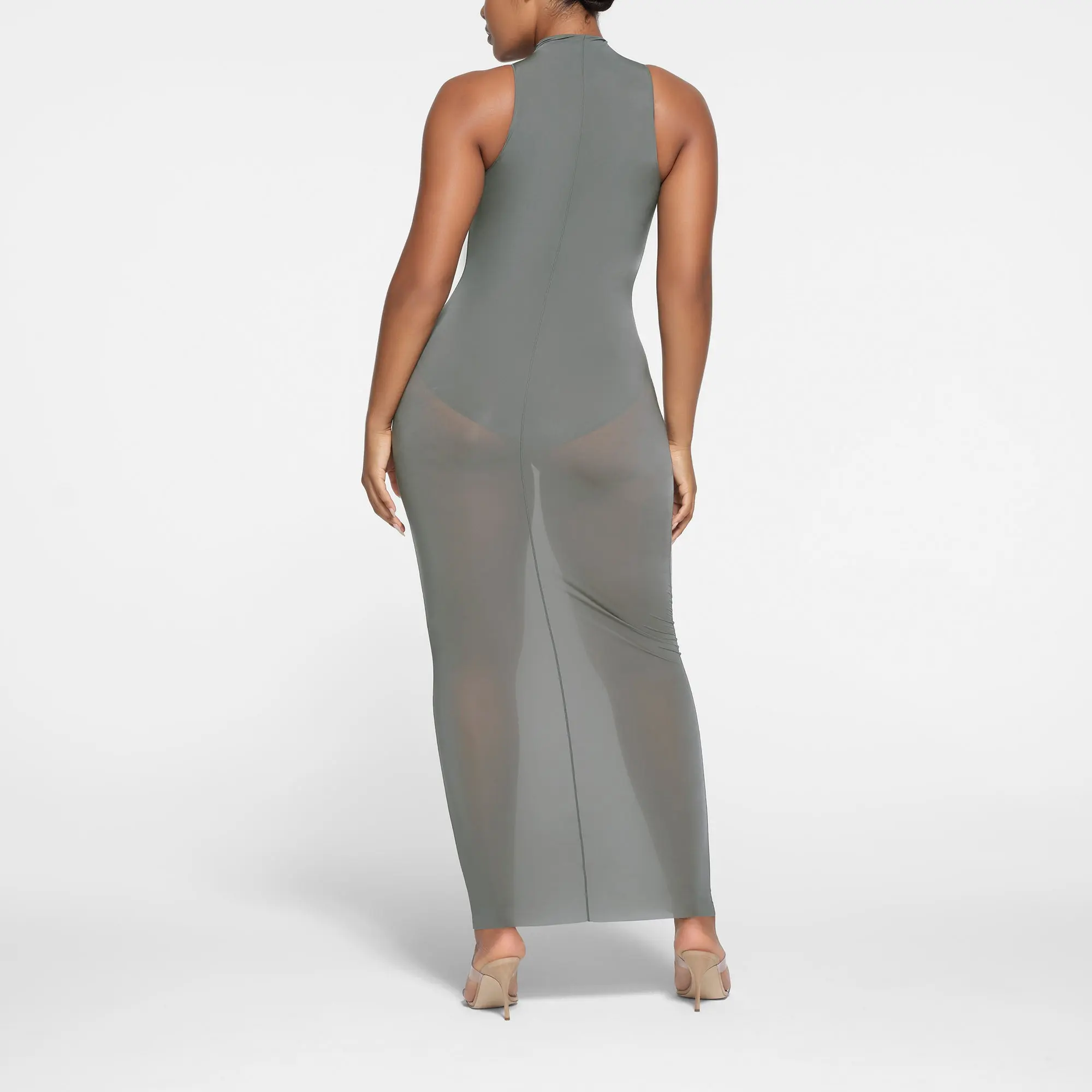 Mock Neck Long Dress - Image 3