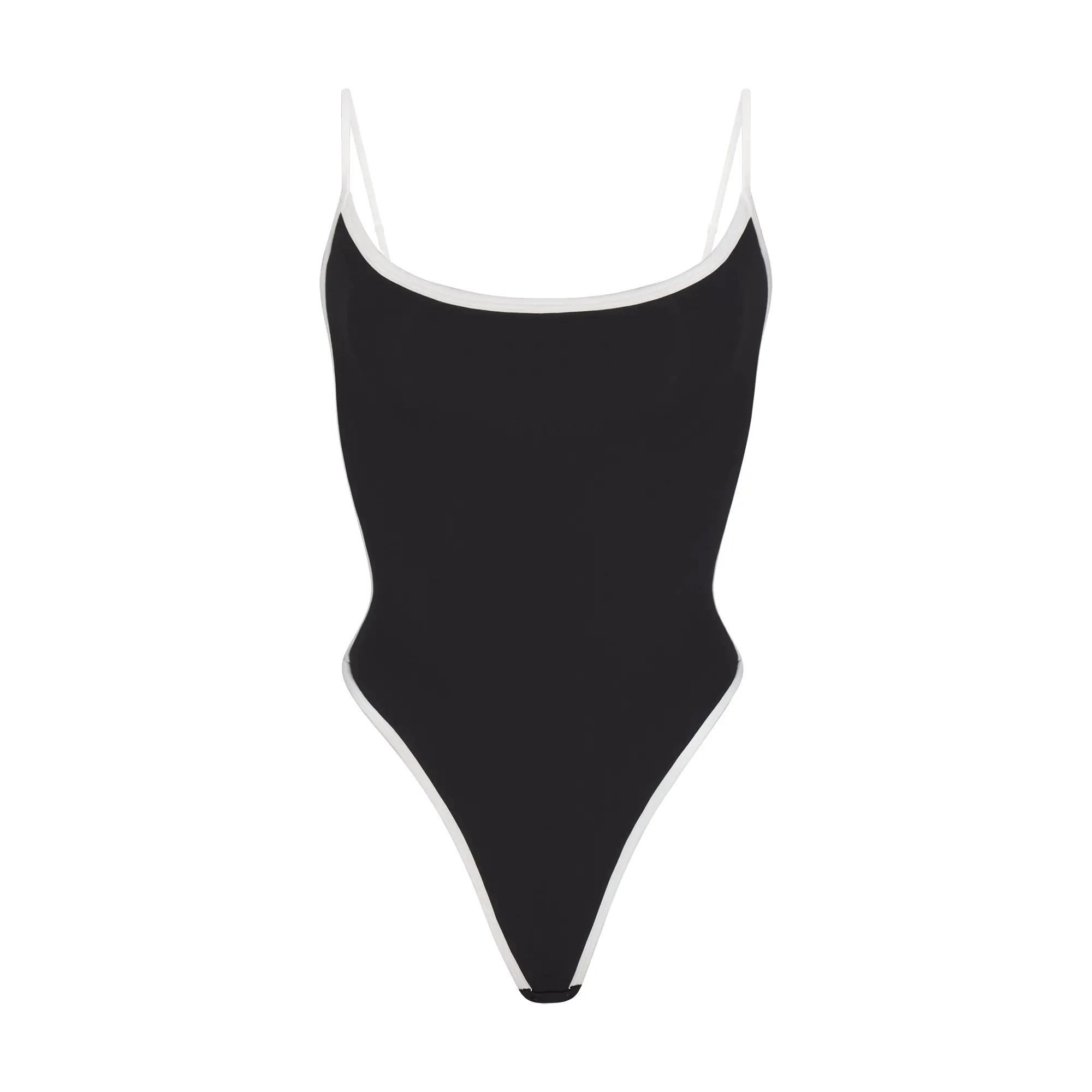Contrast Trim Scoop Neck Bodysuit - Image 5