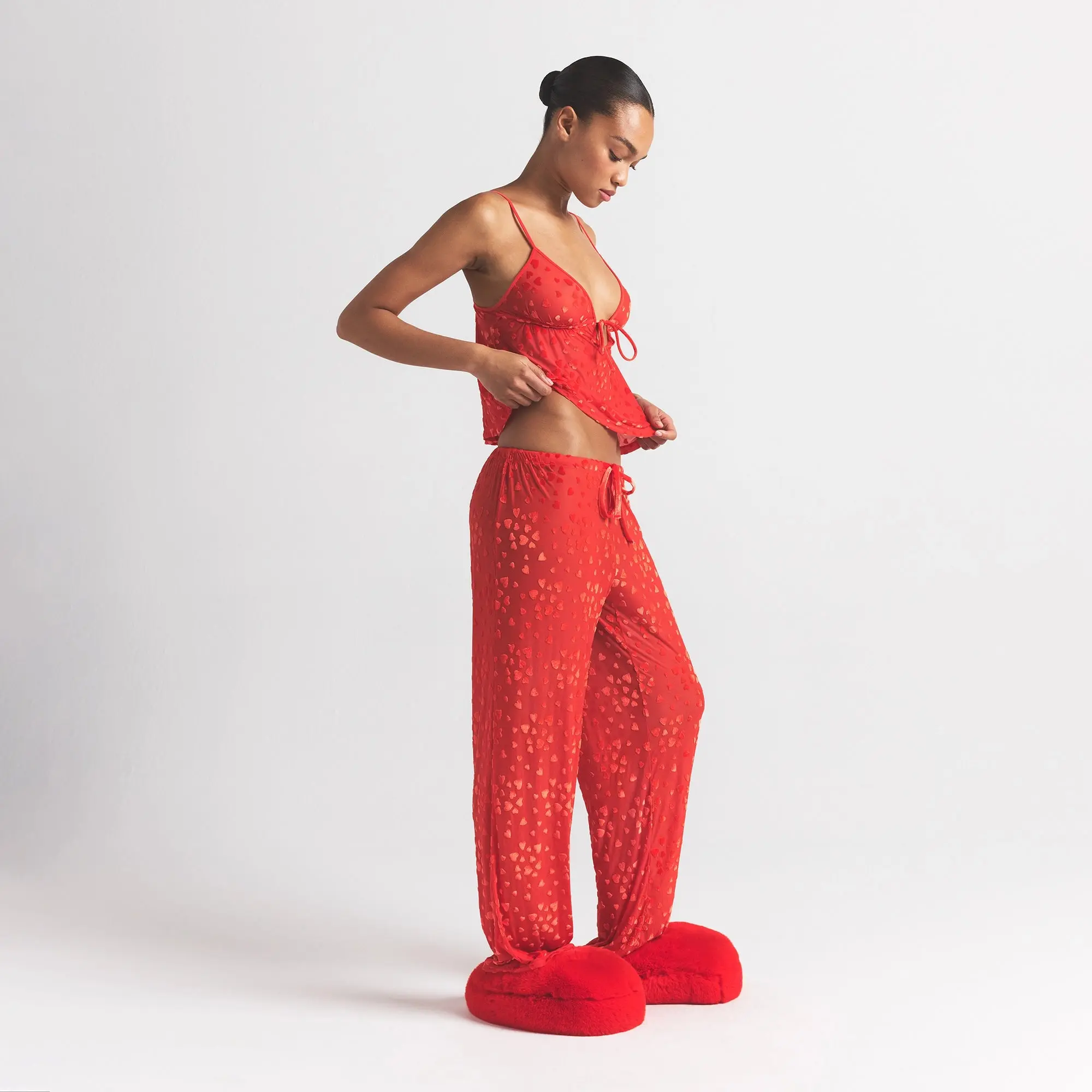 Sheer Velvet Cami And Pant Set - Image 3