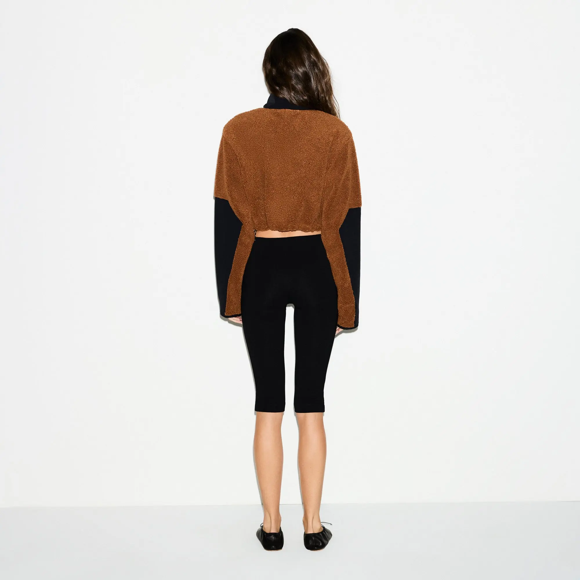 Funnel Neck Cropped Jacket - Image 6