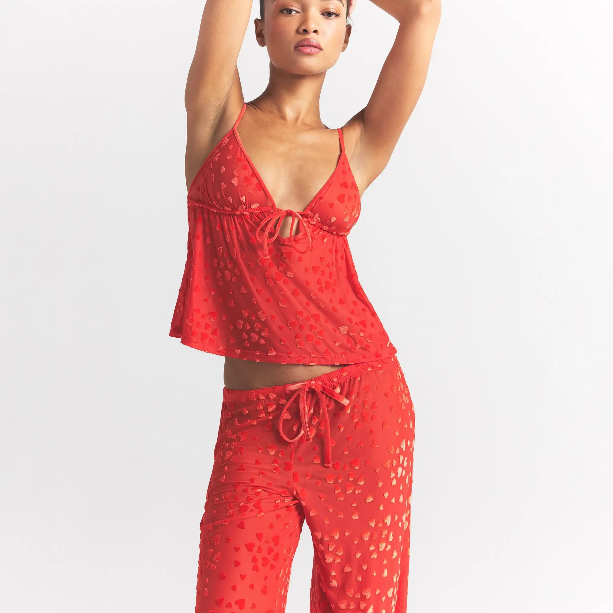 Sheer Velvet Cami And Pant Set - Image 2