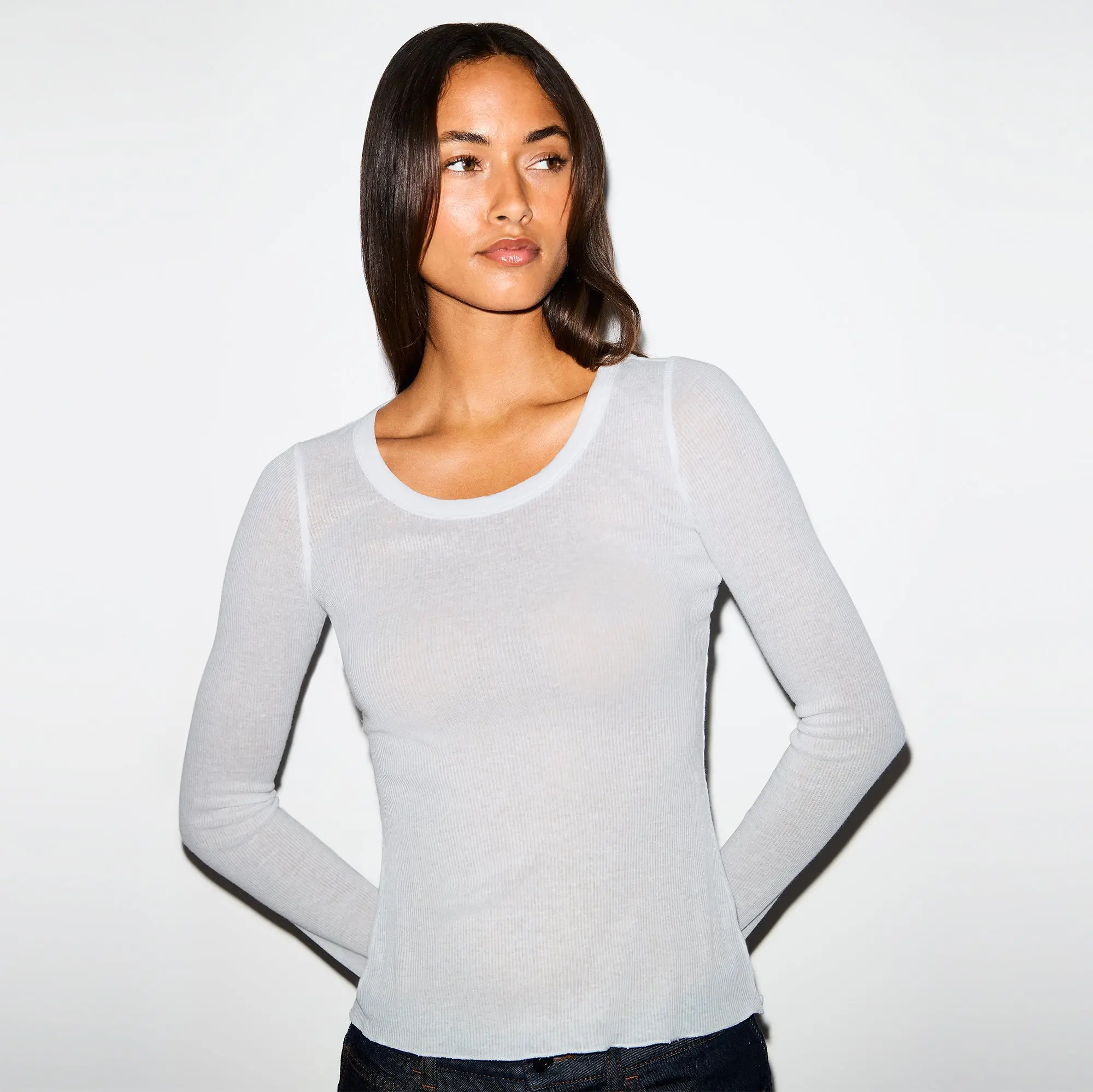 Long Sleeve Crew Neck Top - Image 3