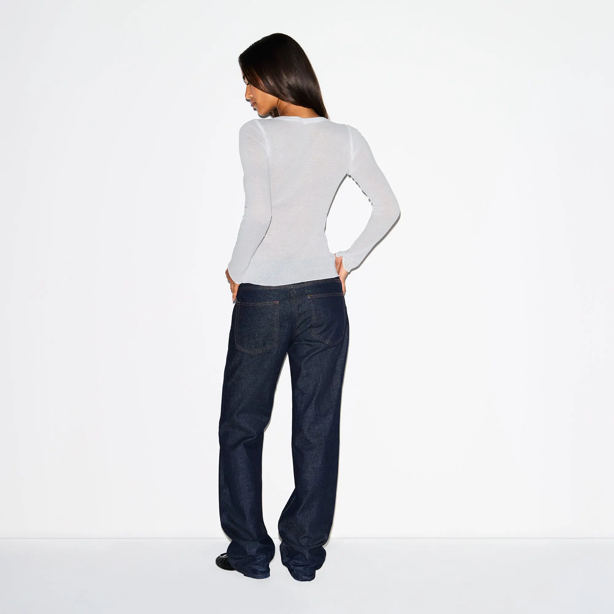 Long Sleeve Crew Neck Top - Image 4