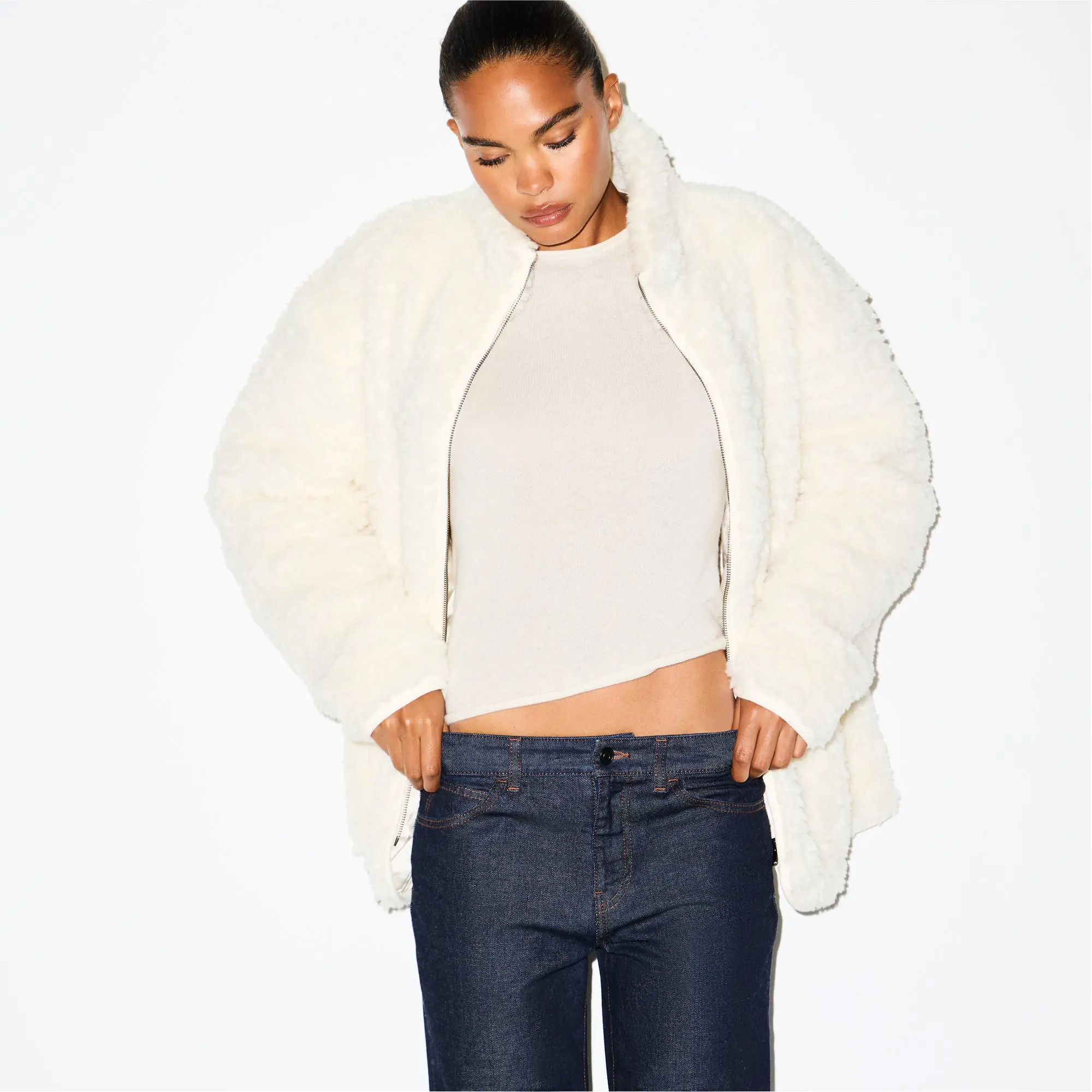 Oversized Mock Neck Jacket - Image 2