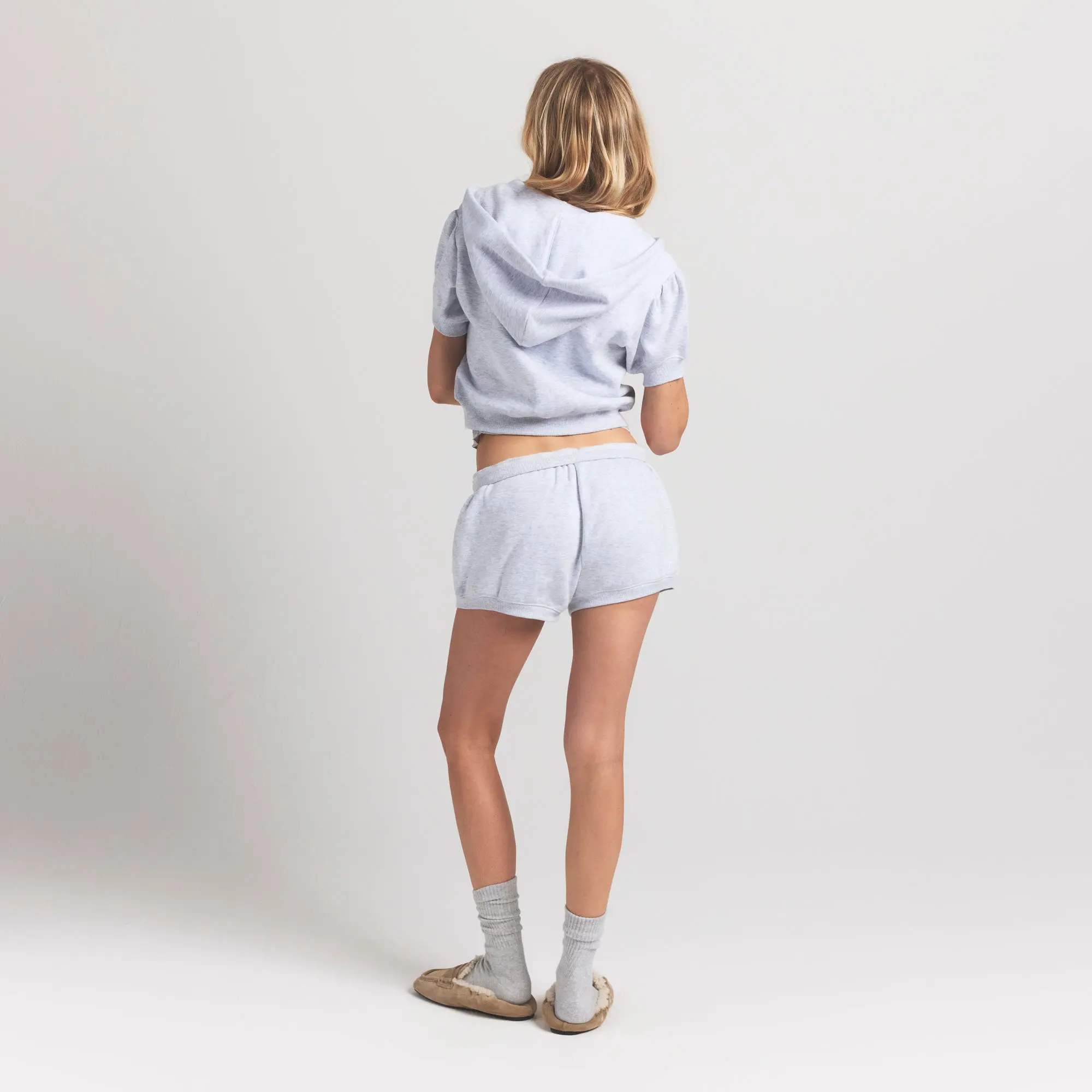Bubble Sleeve Cropped Zip Up - Image 5