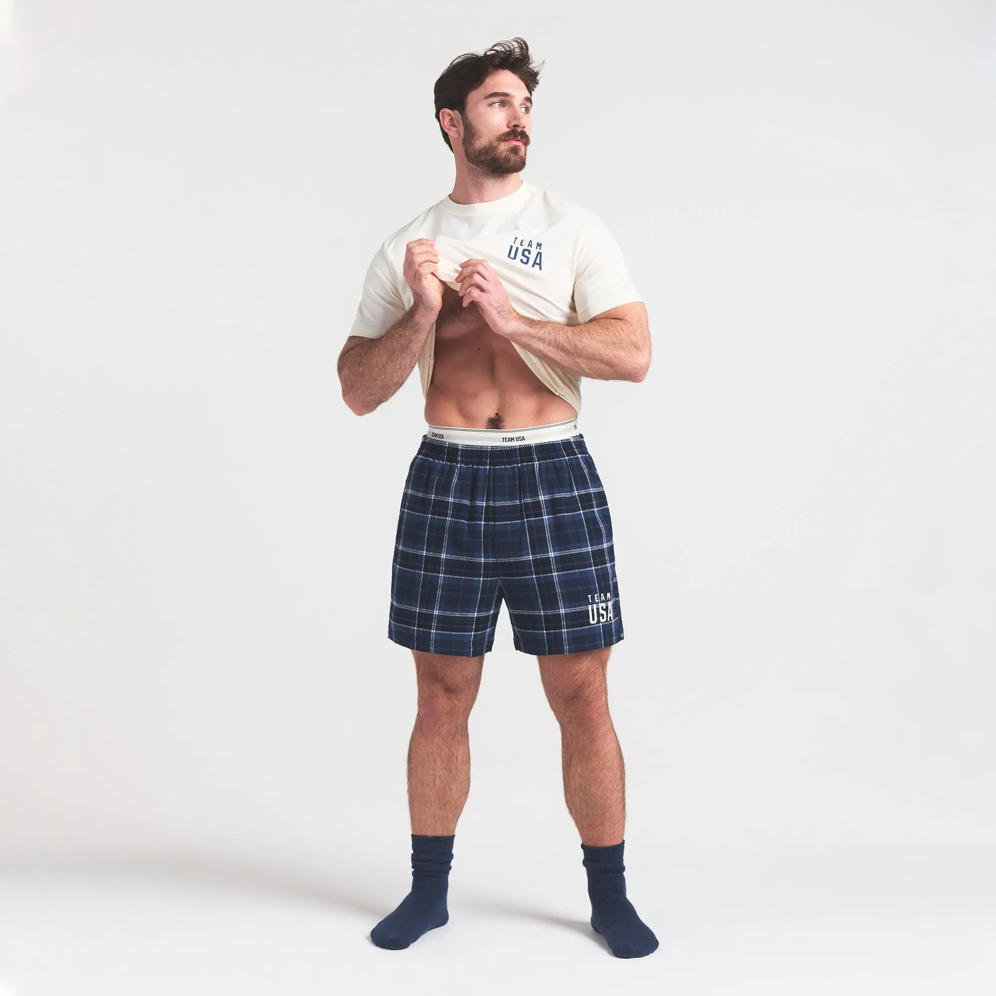 Flannel Sleep Mens Olympic Short - Image 4