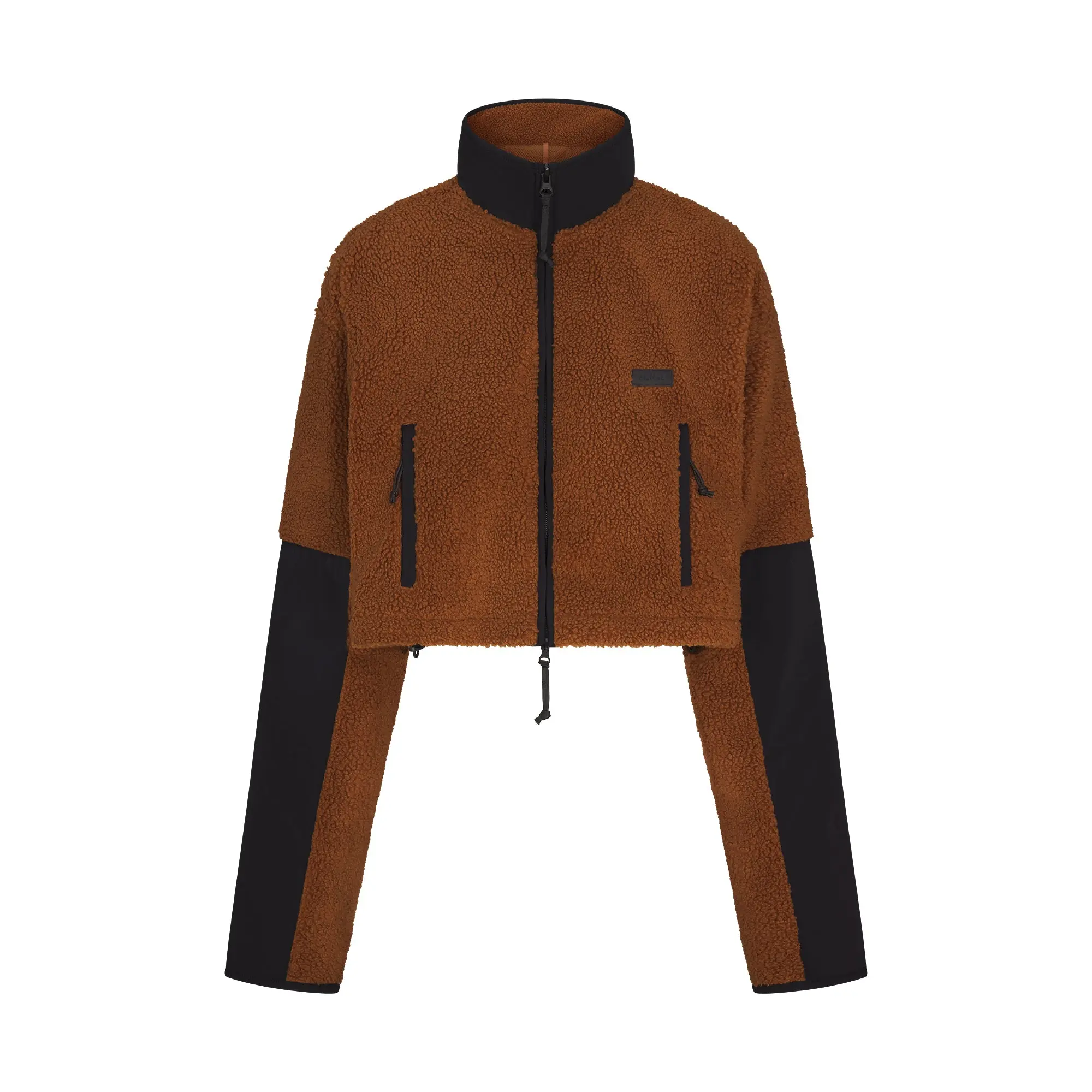 Funnel Neck Cropped Jacket - Image 8