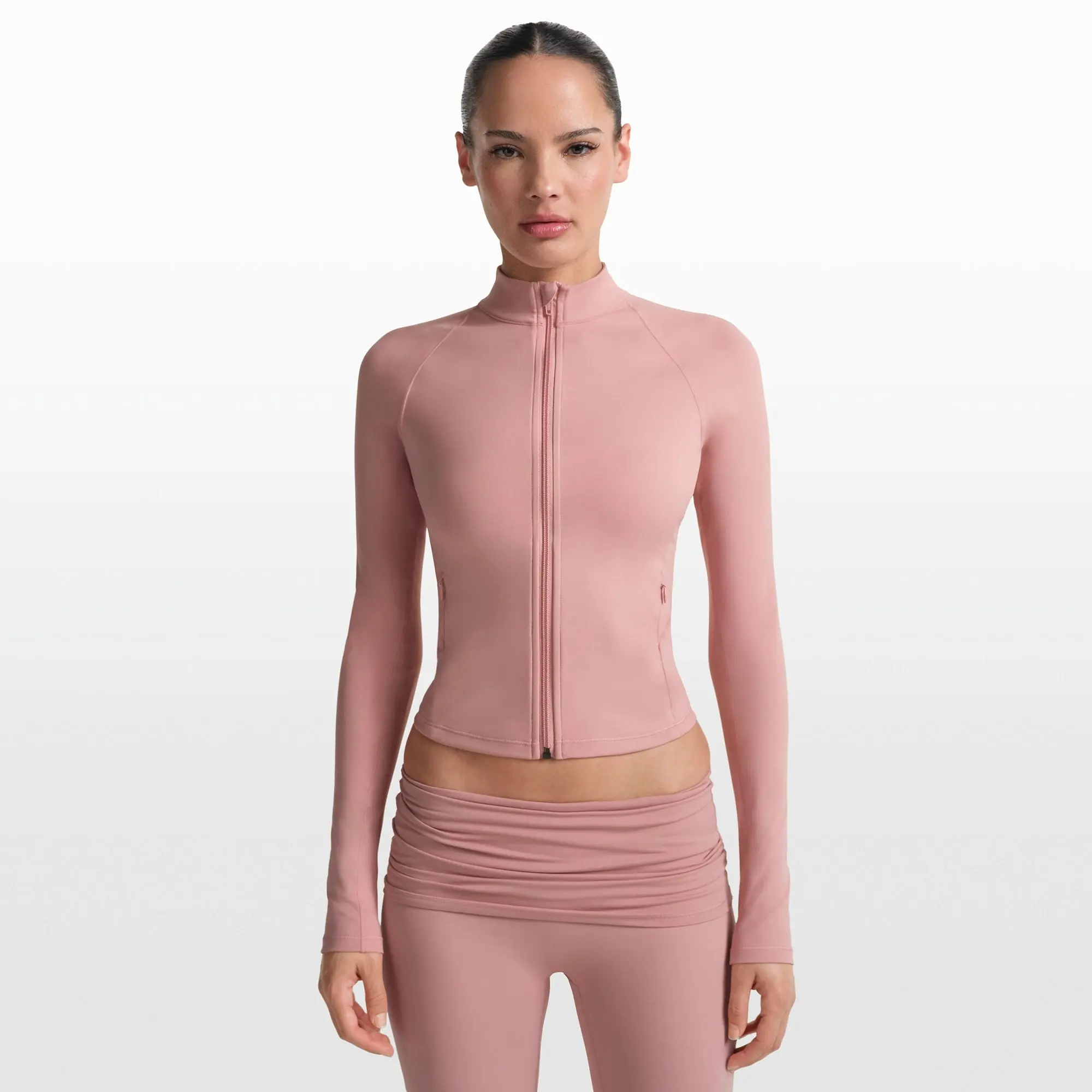 Mock Neck Full Zip Jacket - Image 2