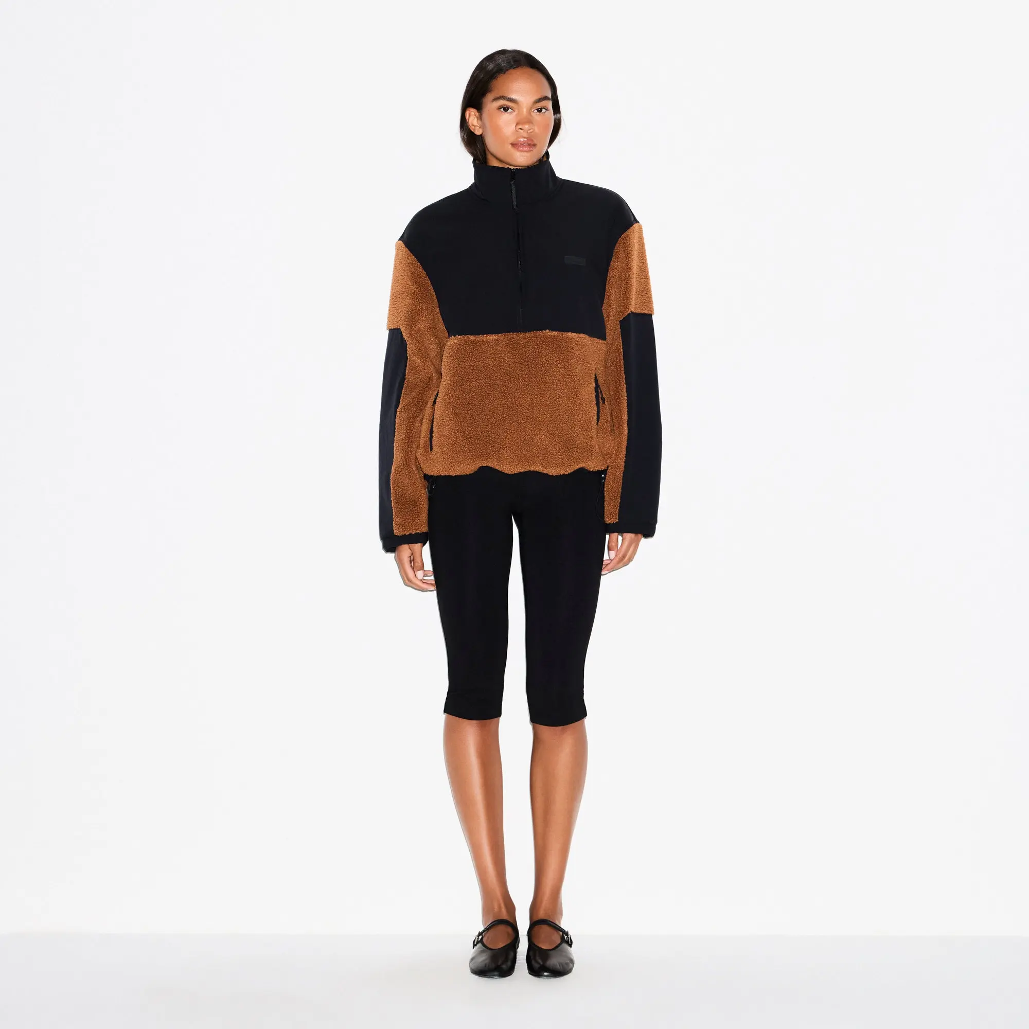 Oversized Half Zip Up Pullover - Image 3