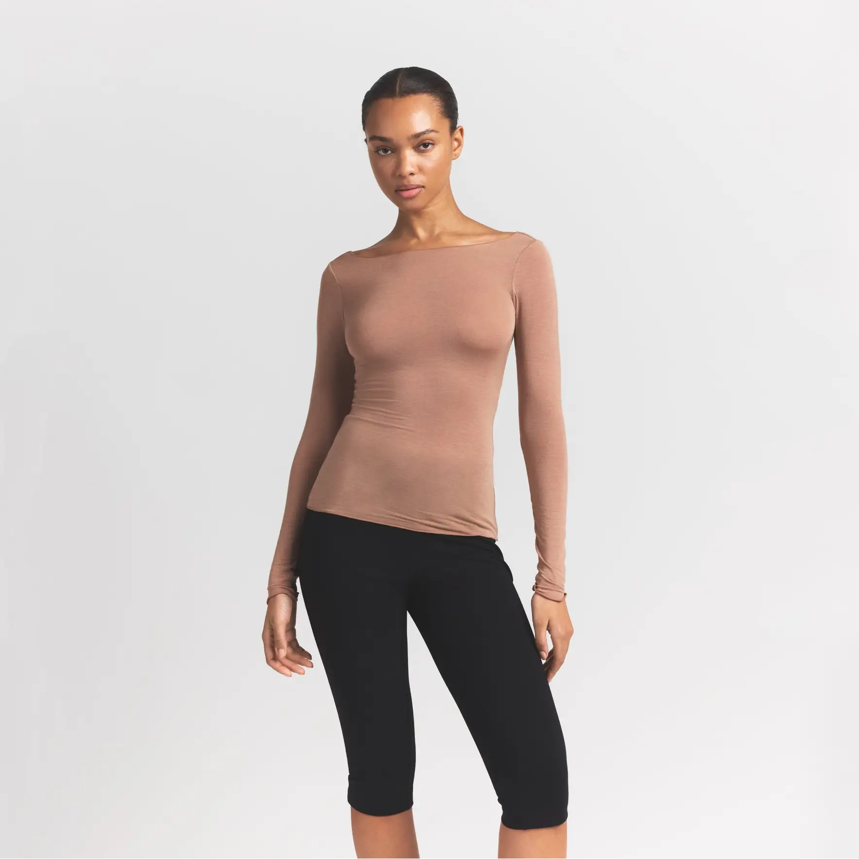 Long Sleeve Boatneck Top - Image 3