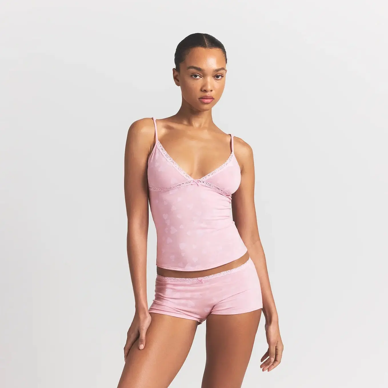 Lace Cami And Boy Short Set - Image 2