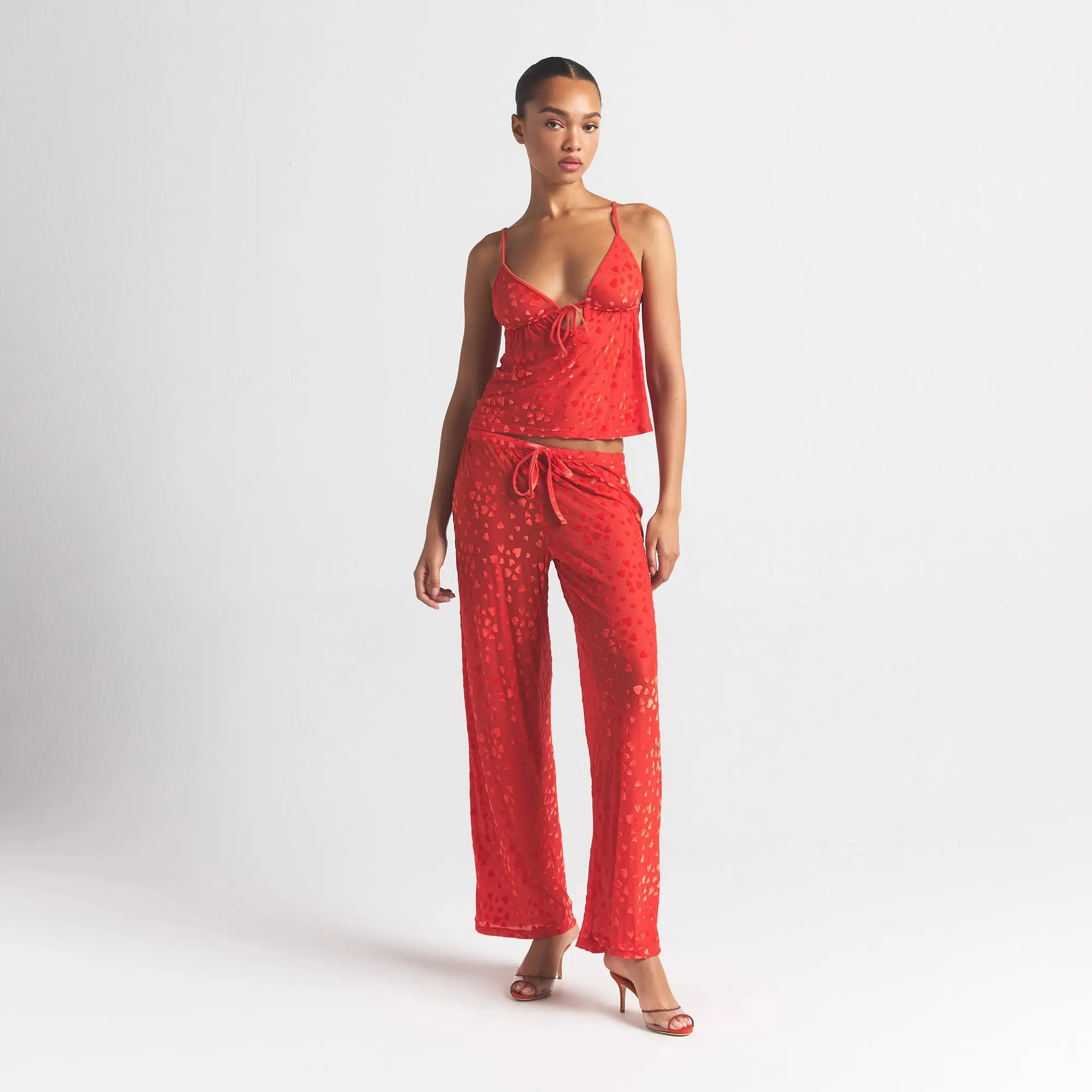 Sheer Velvet Cami And Pant Set - Image 4