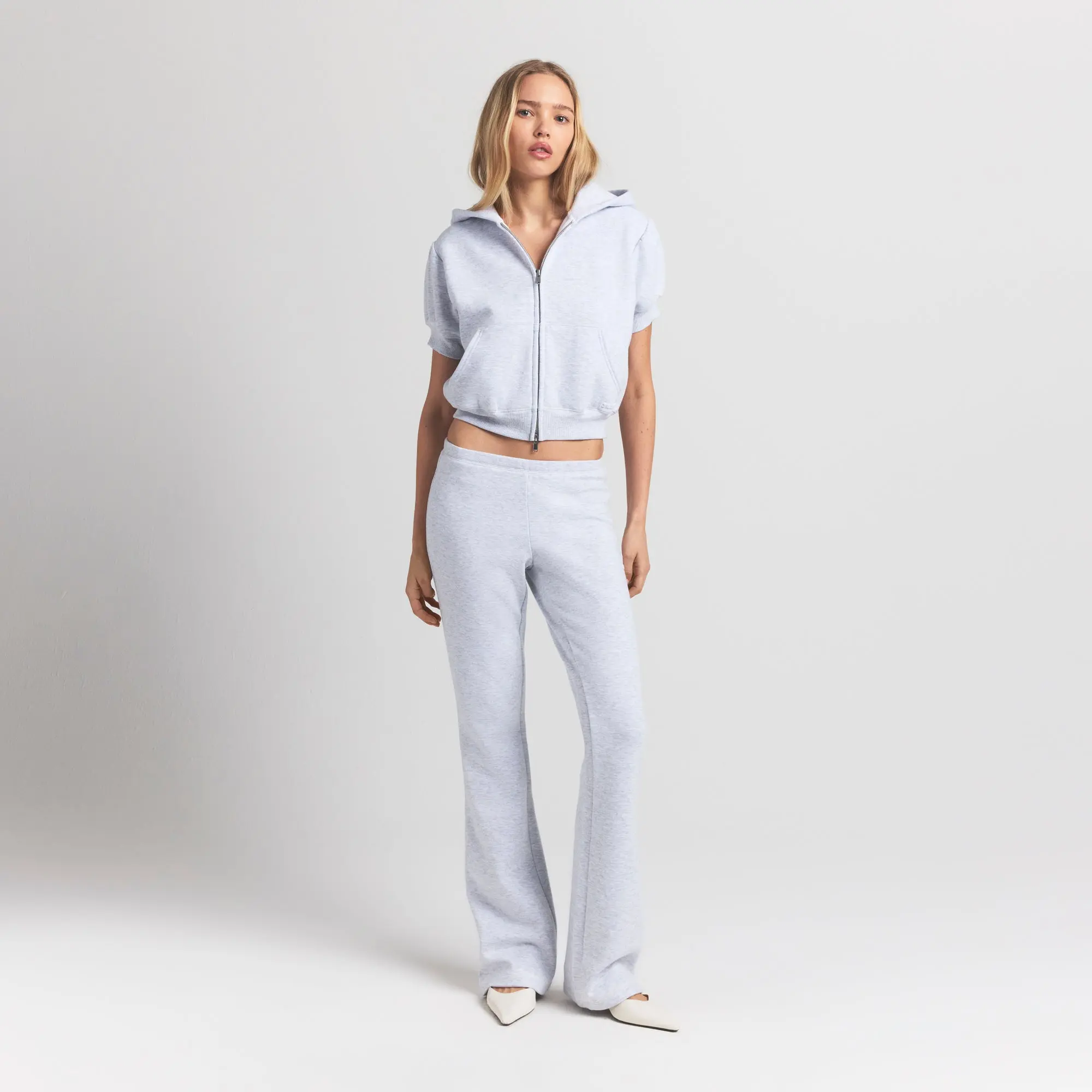 Bubble Sleeve Cropped Zip Up - Image 4