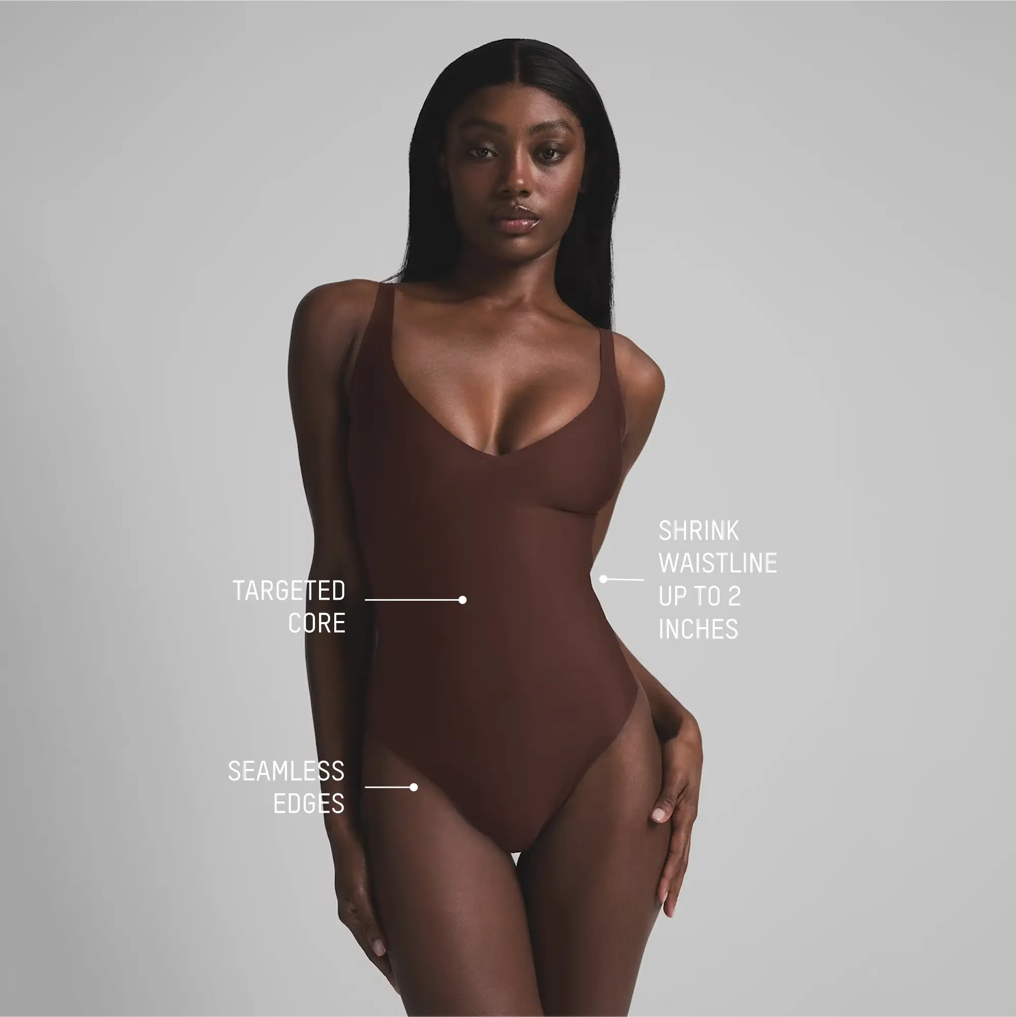 Core Sculpt Plunge Thong Bodysuit - Image 5