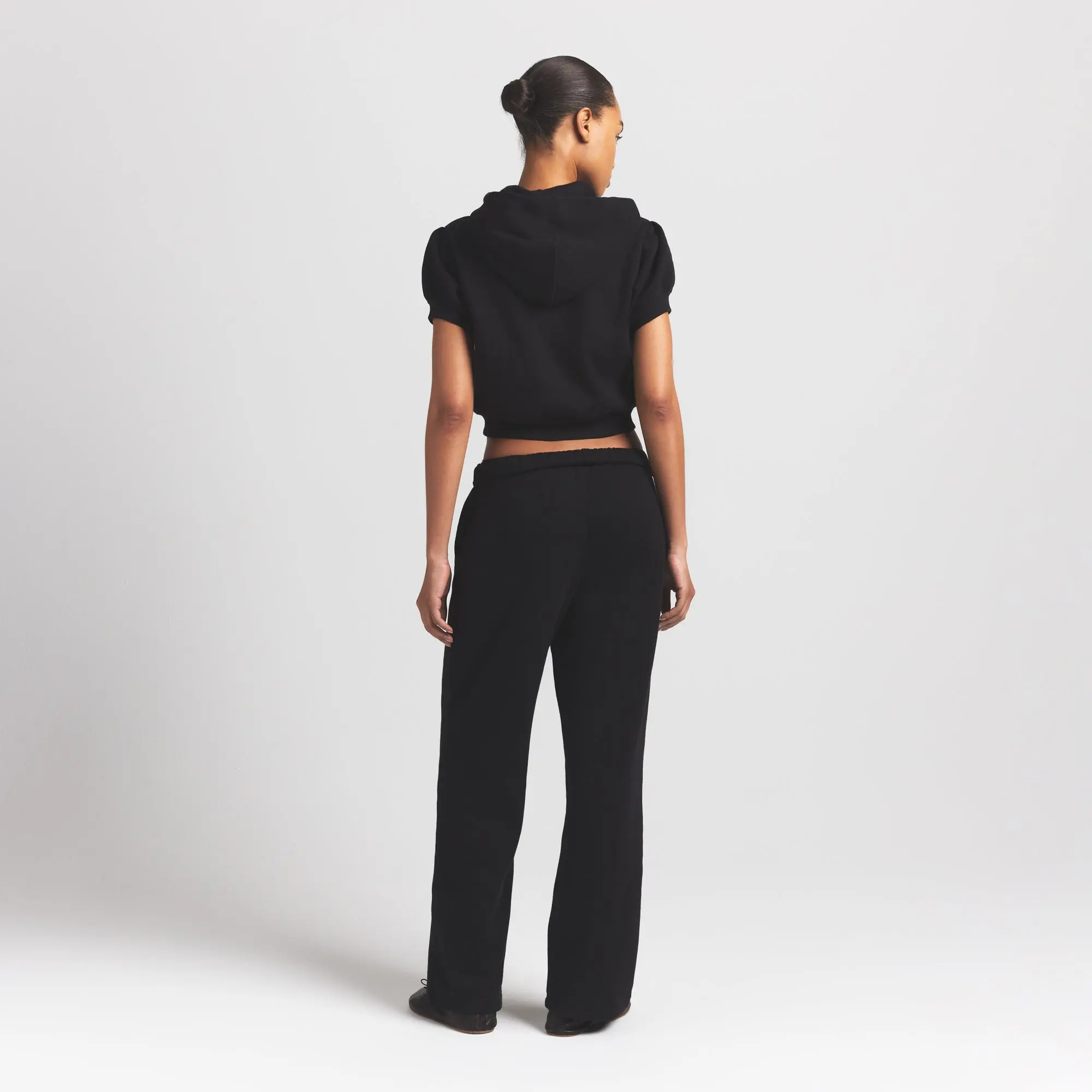 Bubble Sleeve Cropped Zip Up - Image 4