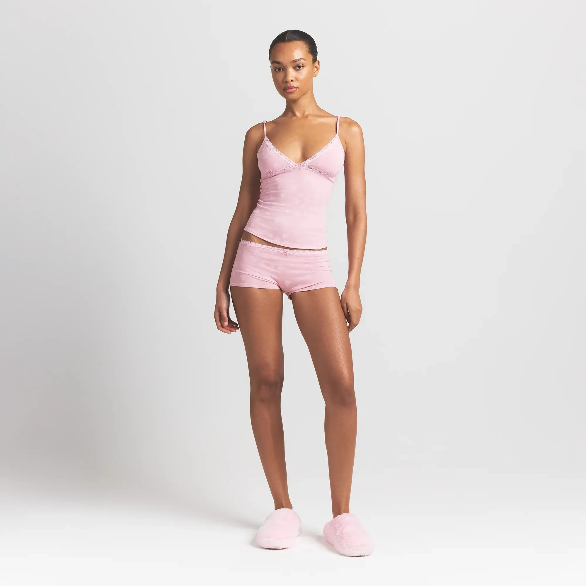 Lace Cami And Boy Short Set
