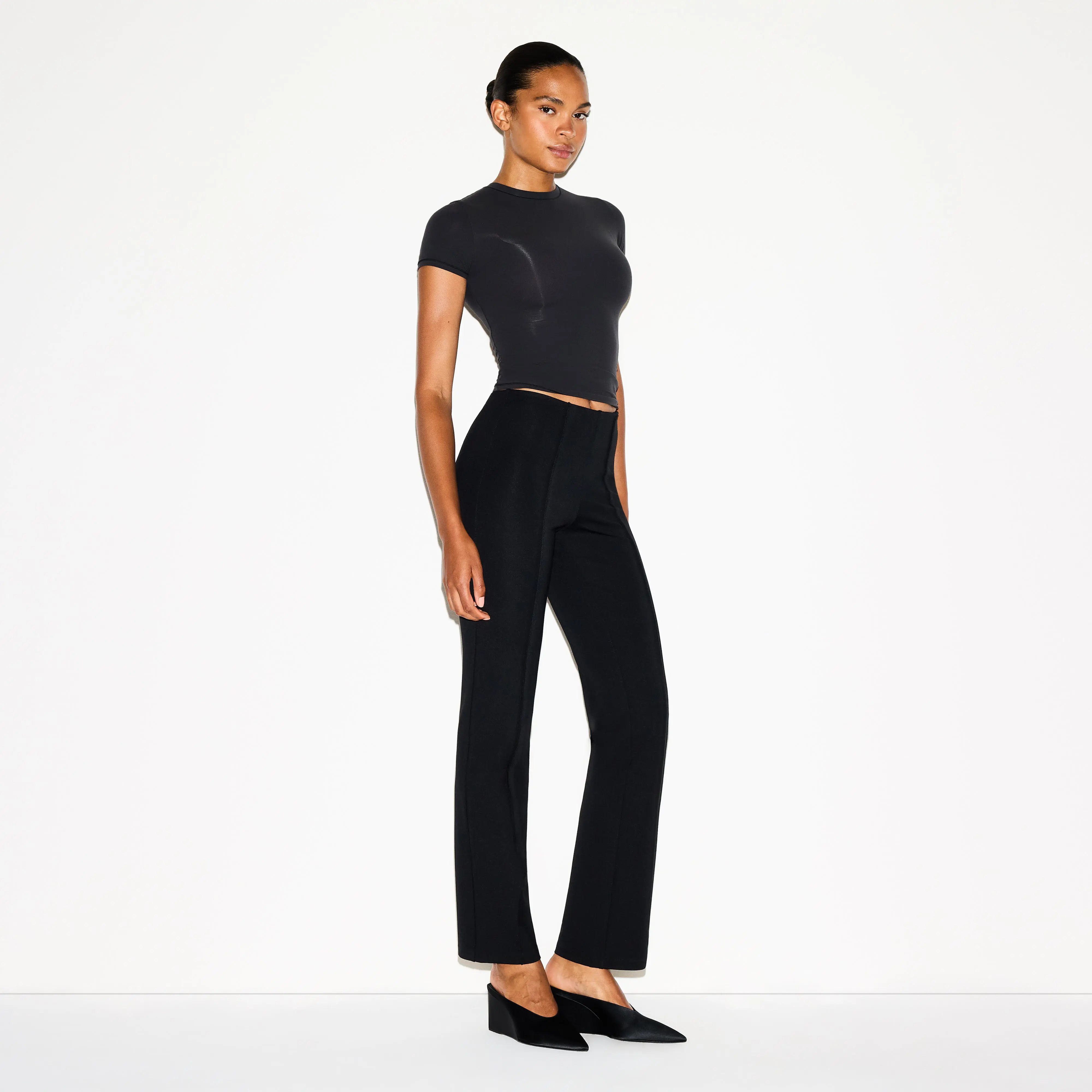 High-Waisted Pintuck Straight Leg Pant - Image 3