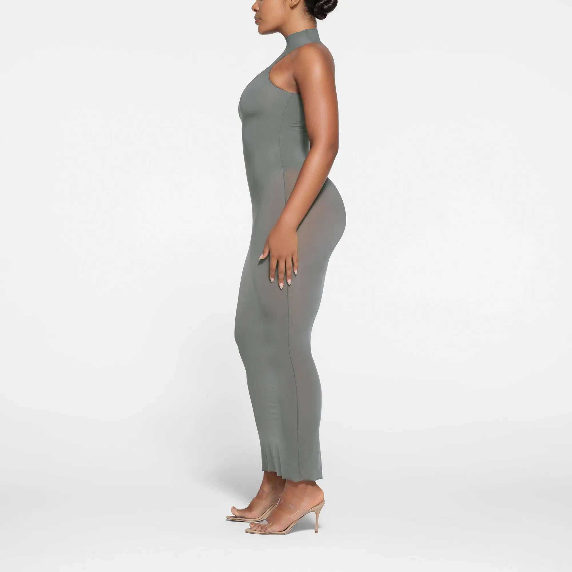 Mock Neck Long Dress - Image 2