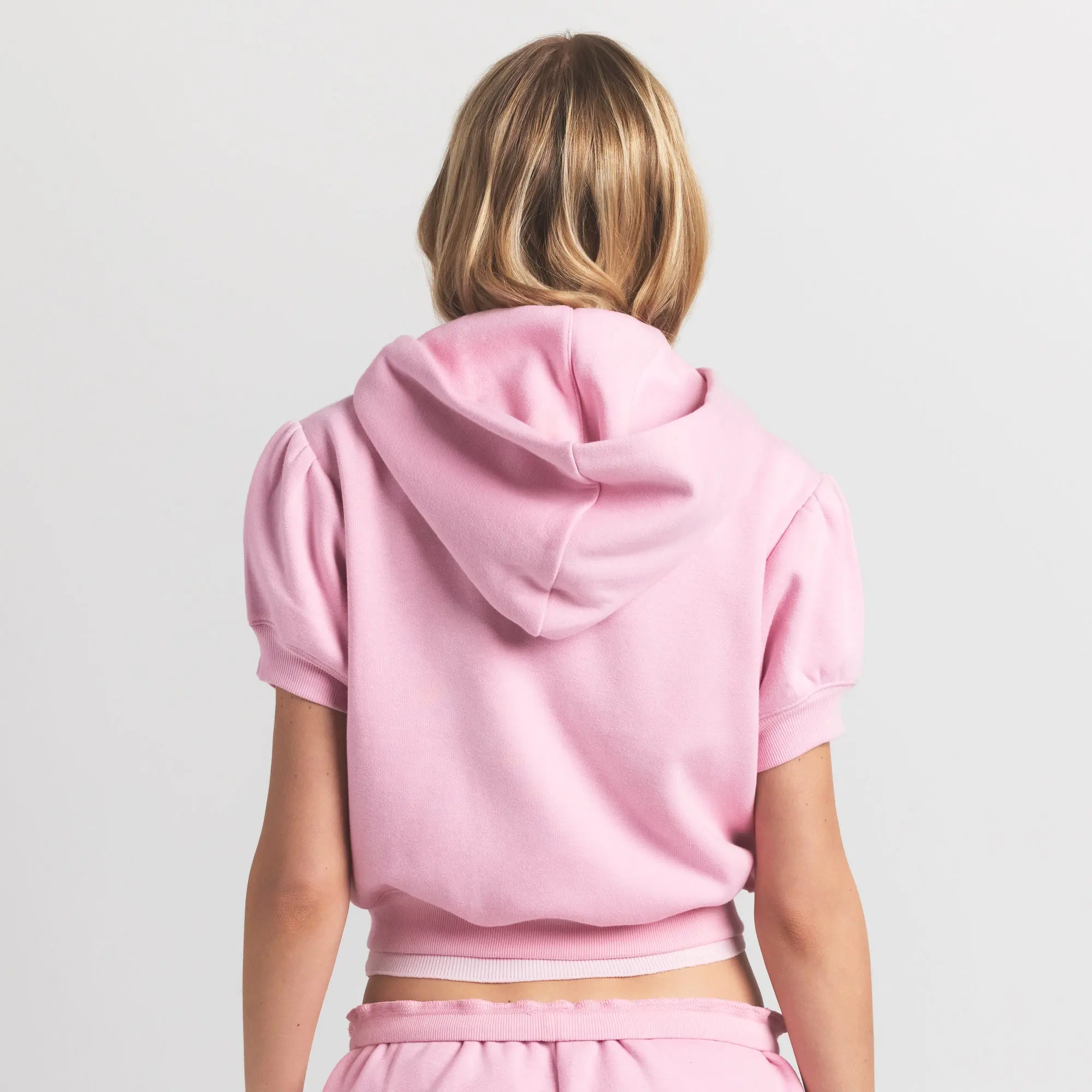 Bubble Sleeve Cropped Zip Up - Image 4
