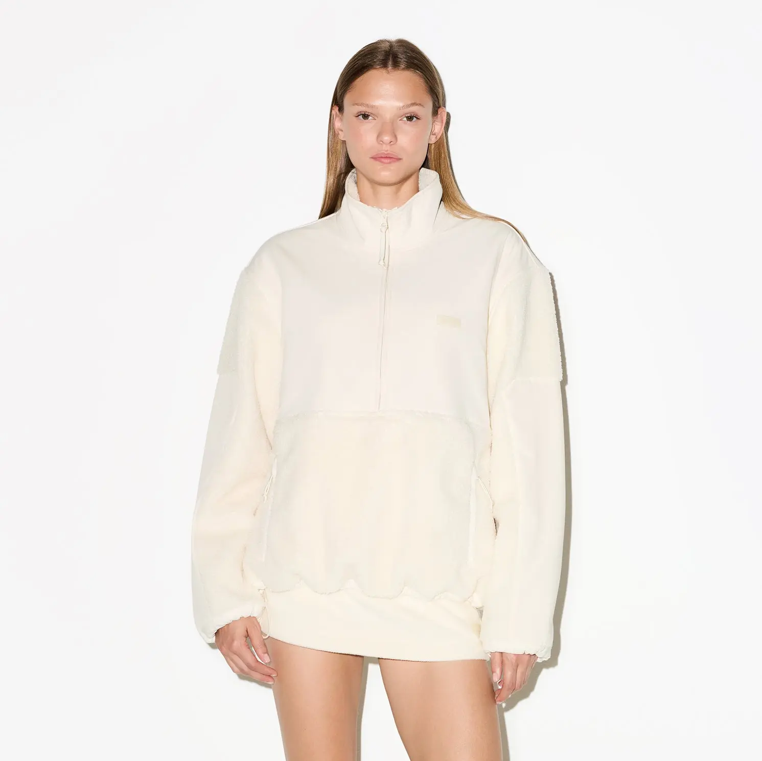 Oversized Half Zip Up Pullover - Image 6