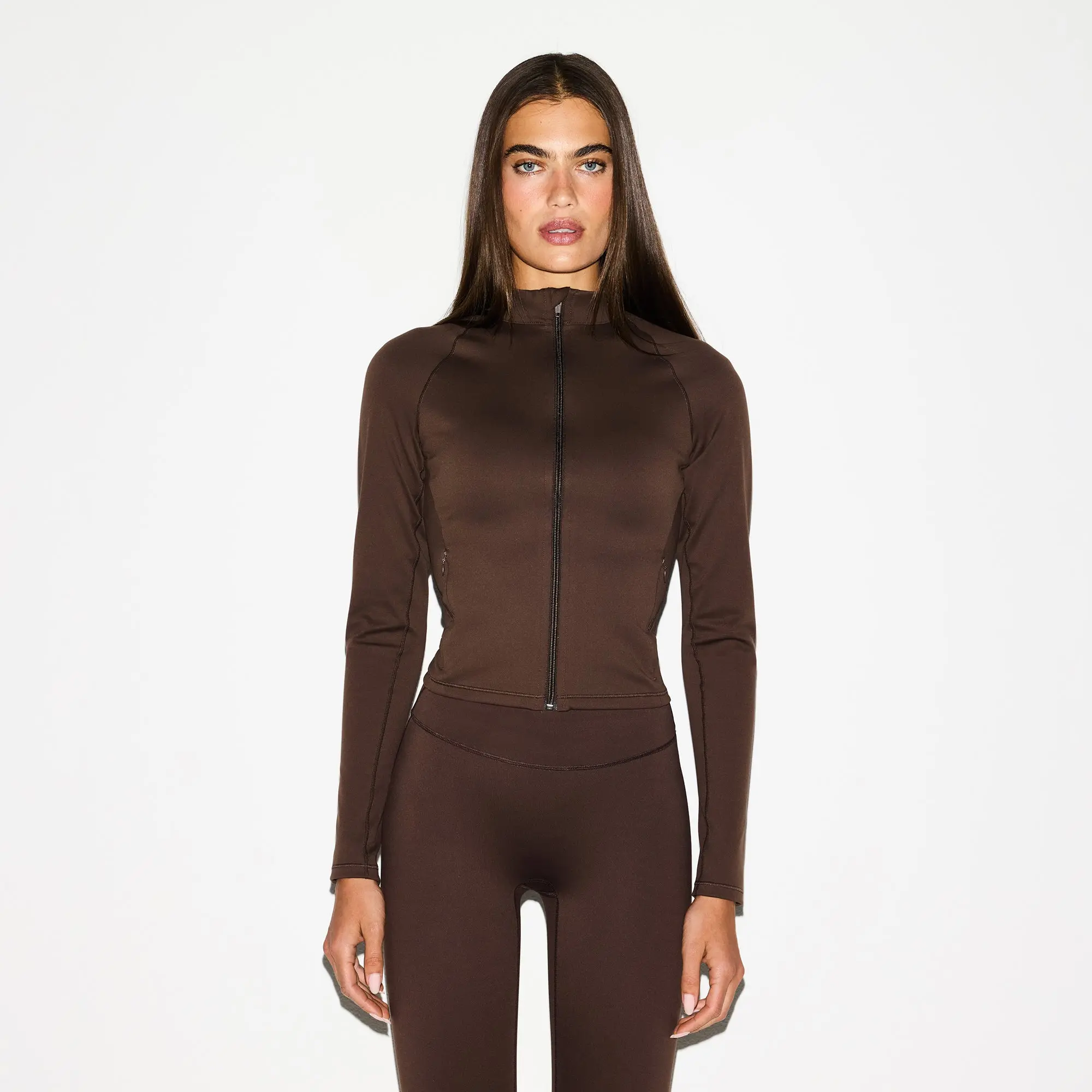 Mock Neck Full Zip Jacket - Image 2