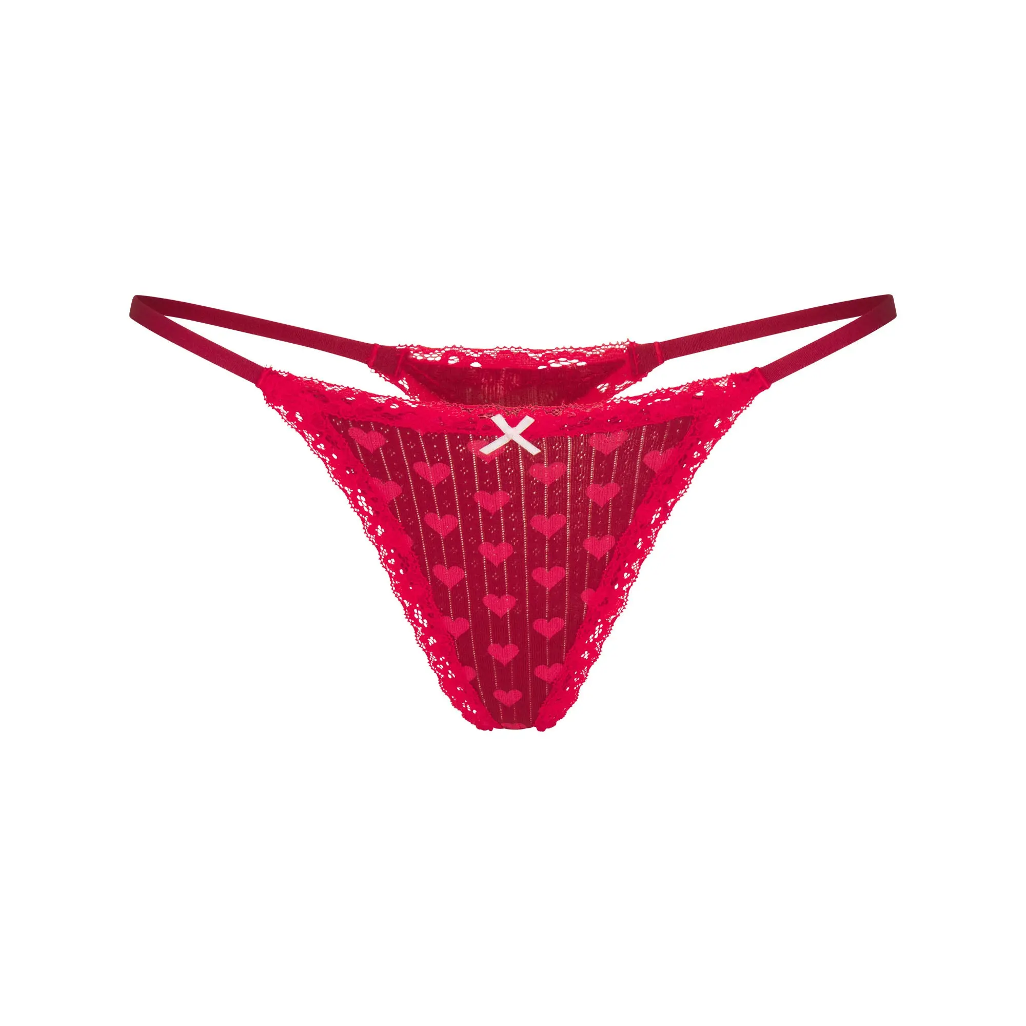 Pointelle Lace String Thong - Image 5