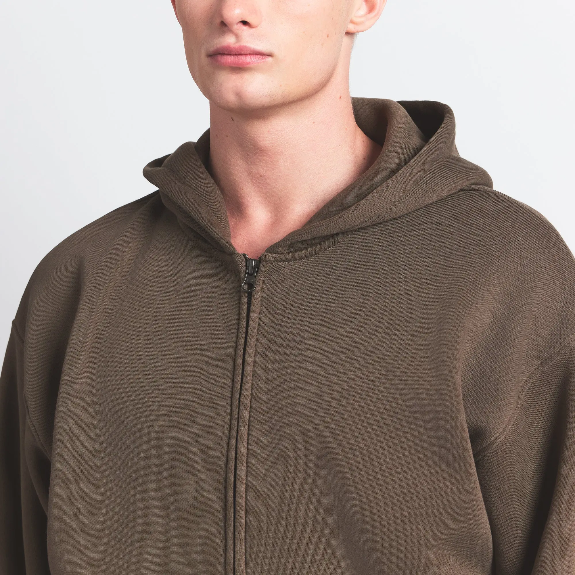 Mens Relaxed Zip Up Hoodie - Image 2