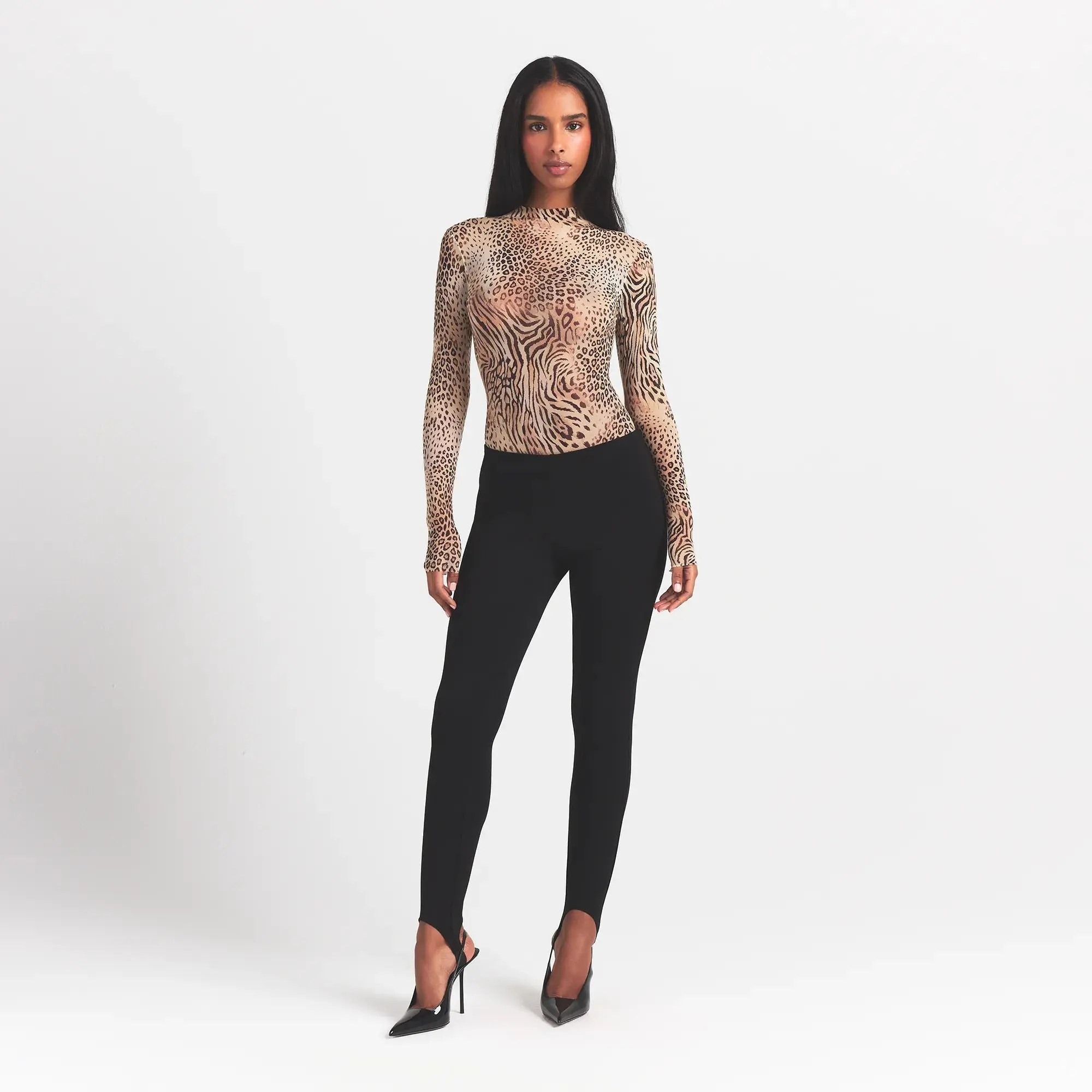 Mock Neck Long Sleeve Bodysuit - Image 3